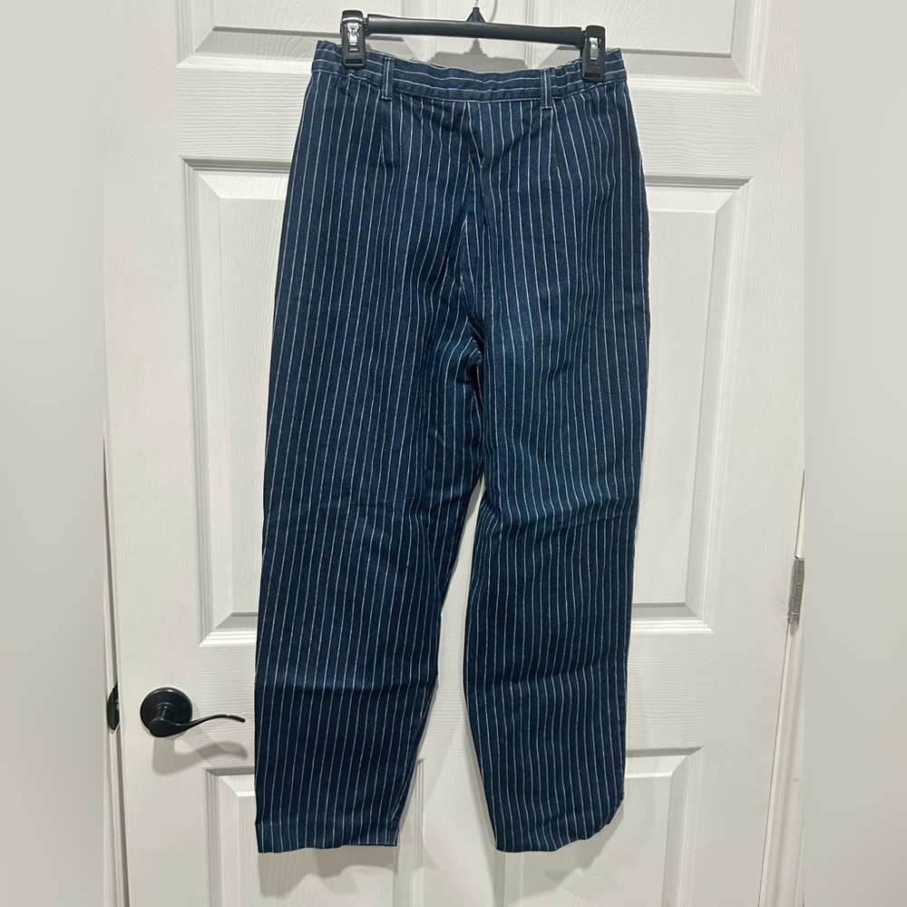 IC Isaacs Vintage Made‎ in USA Women’s Striped High Rise Pleated Mom Jeans